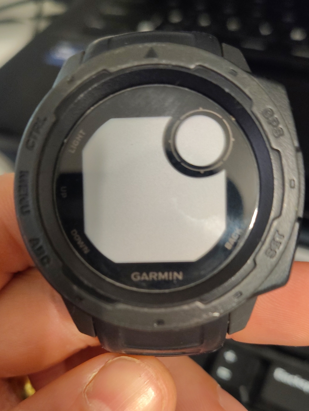 garmin Black Rugged GPS Smartwatch with Clear Round Display